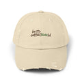 Distressed Coffee Lover Cap - "Be Caffe(Nate)d" Embroidered Hat
